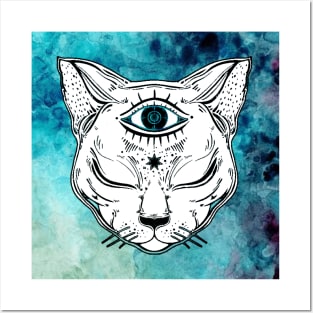 The third eye of the cat Posters and Art